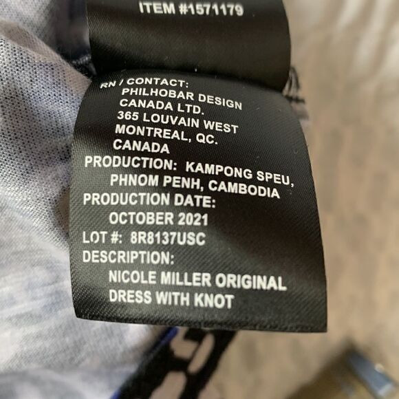 NICOLE MILLER. Original dress with knit, great near new, polyester/spandex, Med - Picture 14 of 15